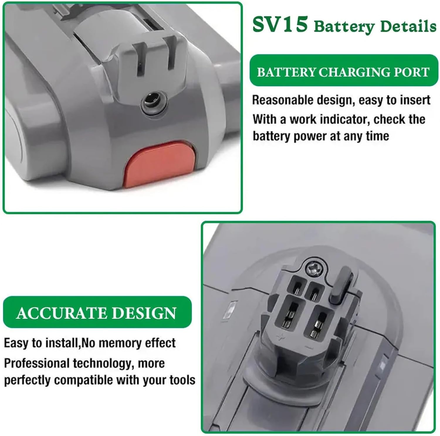 Compatible for Dyson V11 Vacuum Cleaner, 25.5V 6000mAh Replacement Battery(1pc V12-6000mAh)