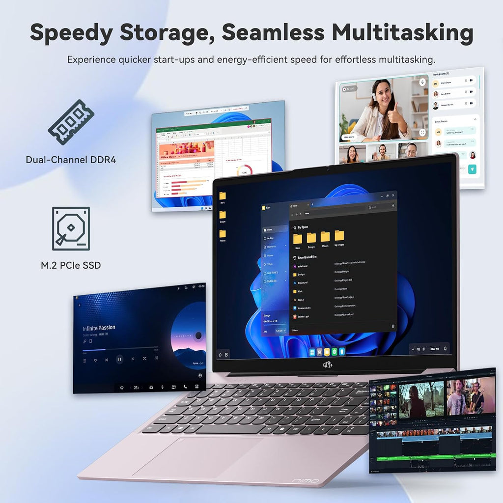 NIMO 15.6' FHD IPS Laptop, Core i3-1215U 6-Core Up to 4.4GHz (Beats R5 7520U), 16GB RAM 512GB SSD, Wi-Fi 6, Backlit Keyboard, Fingerprint Reader, 65W Type-C Charging, Student & Business Notebook
