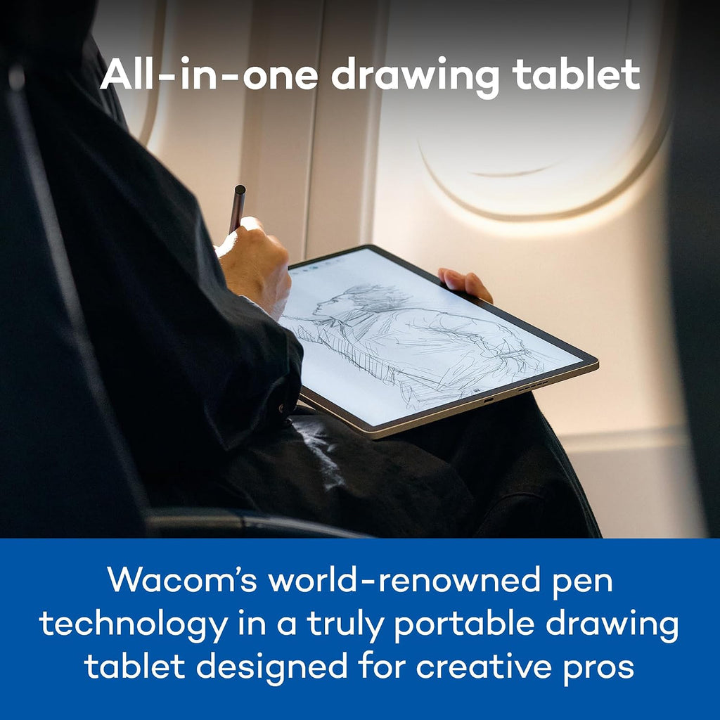 Wacom MovinkPad Pro 14, Android Mobile Drawing Tablet, 14' OLED No Computer Needed, Battery-Free Slim Pro Pen 3, 12GB RAM/256GB Storage, Anti-Glare Matte Screen, All-In-One Portable Digital Art Tablet