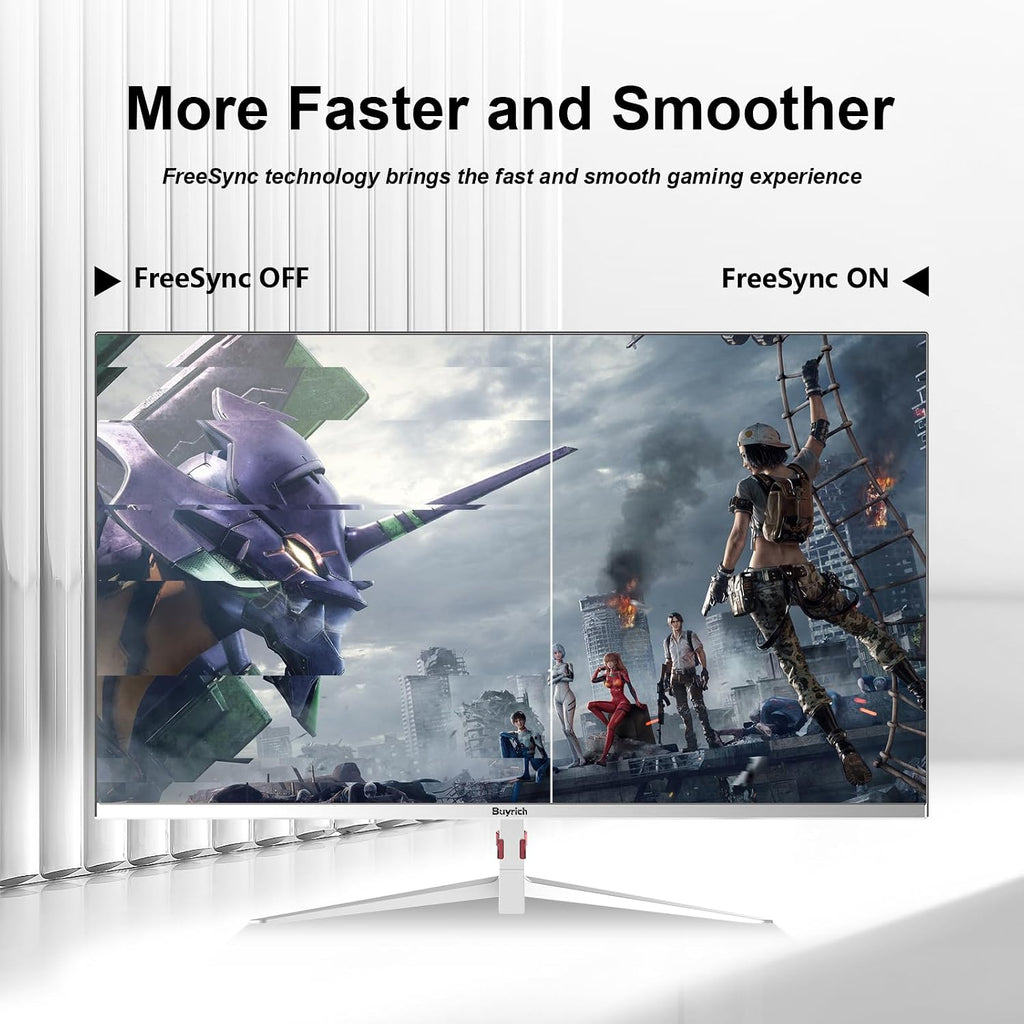 27 Inch Computer Monitor 100Hz IPS FHD 1080P,Built-in Speakers, Frameless Gaming Monitor with FreeSync/G-Sync Compatible, HDR10, HDMI/DP Ports, VESA Mount, Tilt Adjustable