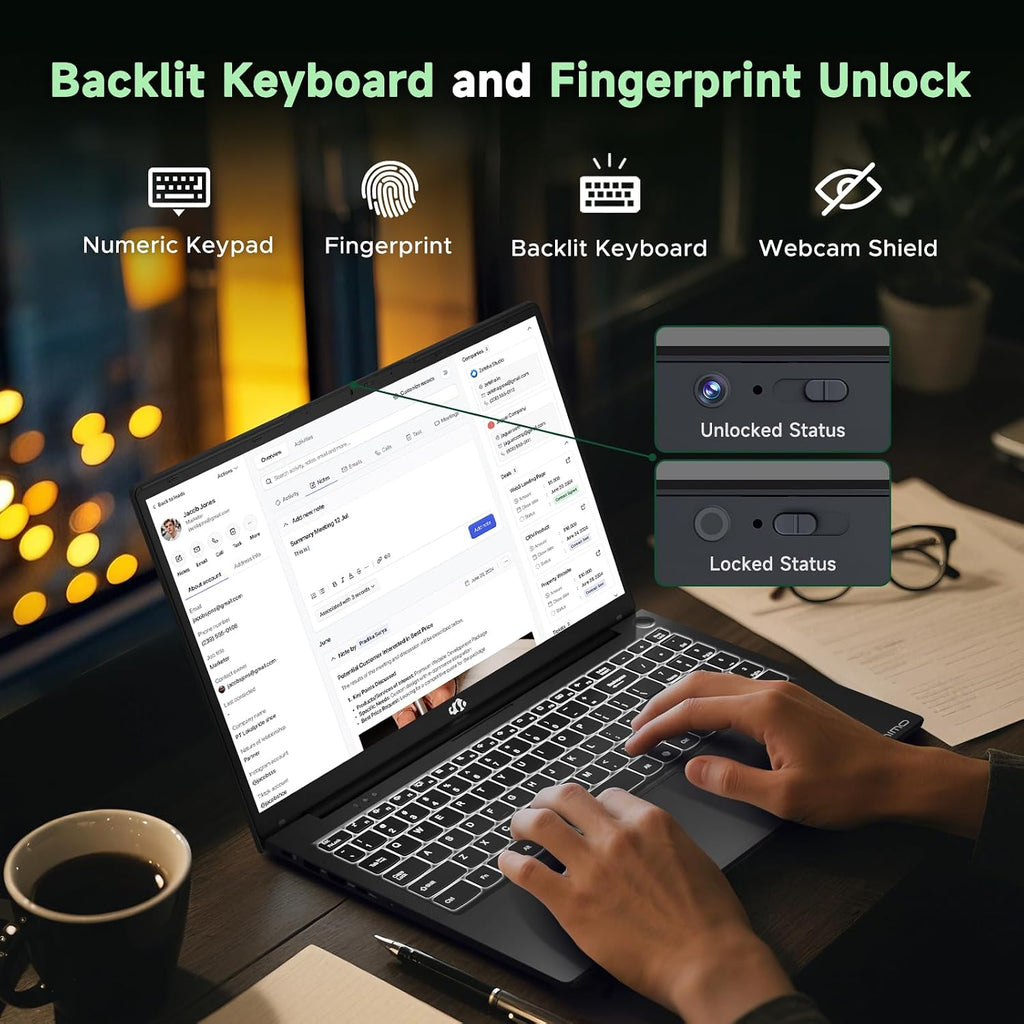 NIMO Gaming Laptop 15.6' FHD – AMD Ryzen 7 7735HS 8C/16T, Radeon 680M, 64GB DDR5, 4TB NVMe SSD, Backlit Keyboard, Fingerprint Unlock, 100W USB-C PD – Ideal for Students, Professionals, Creators