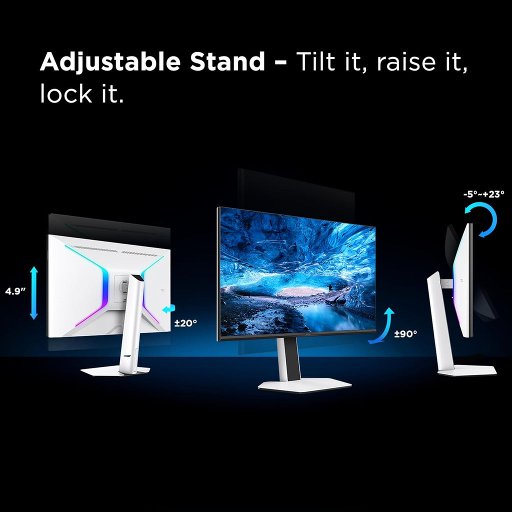 TCL 32' R84 Series 4K UHD HDR QD-Mini LED Gaming Monitor (32R84, 2025 Model) Halo Control System, 165Hz Refresh Rate, LD1400 Precise Dimming, HDR1400 Brightness, 1ms, AMD FreeSync, NVIDIA G-SYNC