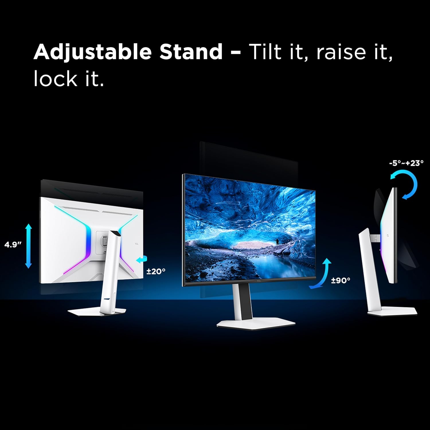 TCL 32' R84 Series 4K UHD HDR QD-Mini LED Gaming Monitor (32R84, 2025 Model) Halo Control System, 165Hz Refresh Rate, LD1400 Precise Dimming, HDR1400 Brightness, 1ms, AMD FreeSync, NVIDIA G-SYNC