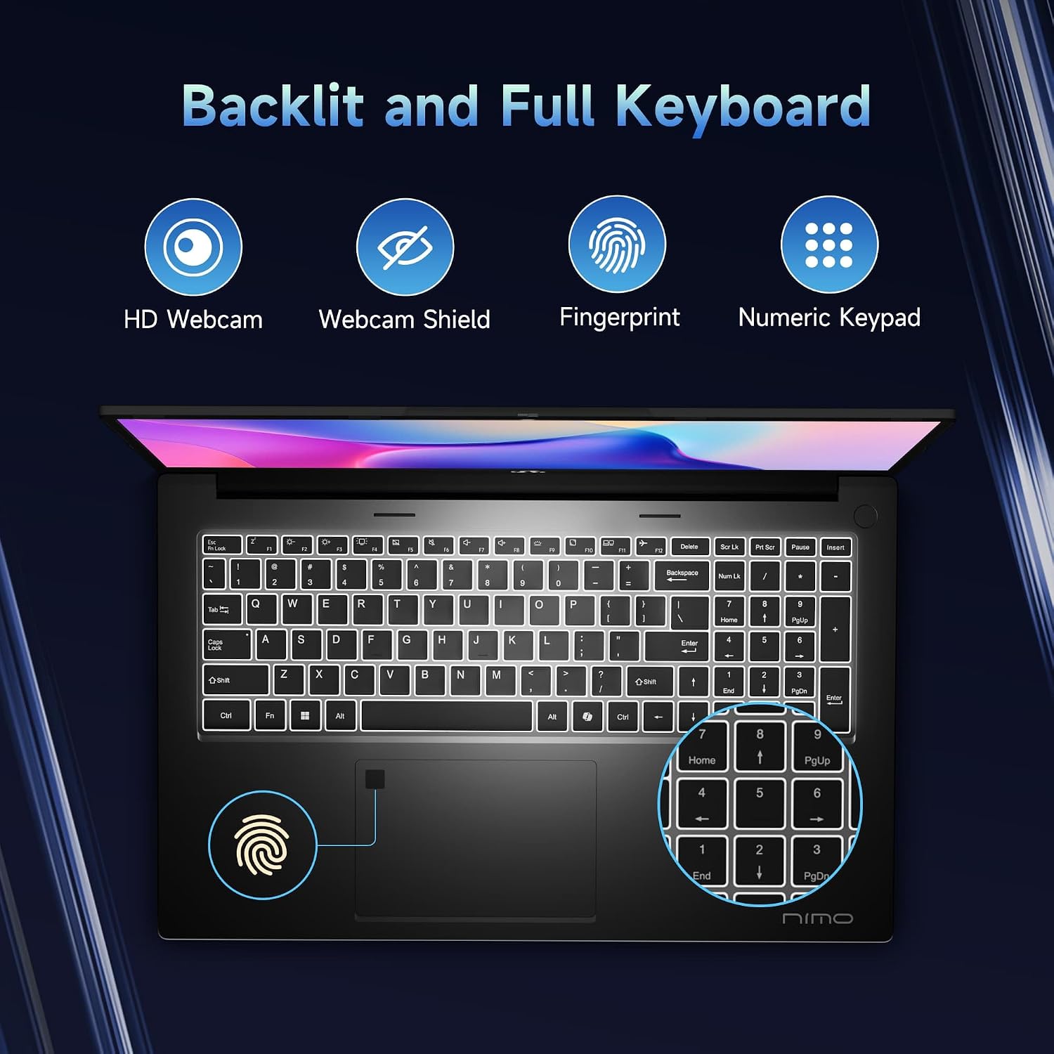 NIMO 17.3' IPS FHD-Gaming-Laptop, 8 Cores AMD Ryzen 7 6800H 64GB DDR5 RAM 2TB SSD (Beat i7-12700H Up to 4.7GHz) AMD Radeon 680M GPU-Computer with 100W Type-C Backlit Keyboard Fingerprint