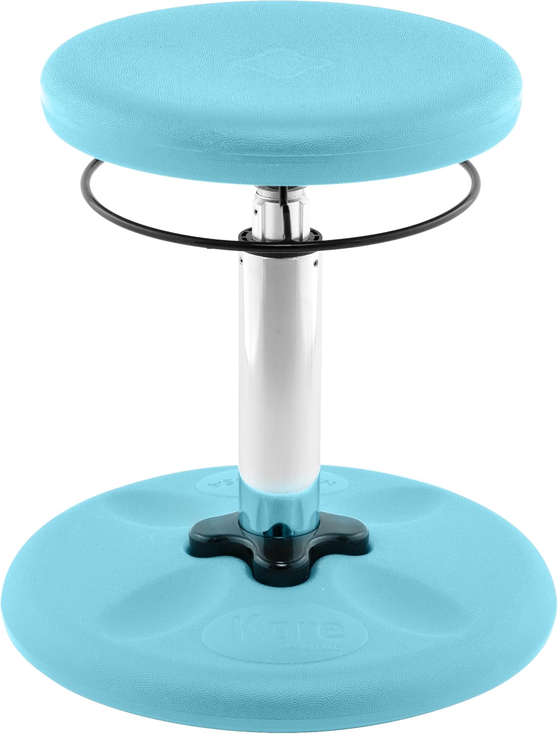 KORE DESIGN Adjustable Wobble Stool Chair, Girls + Boys Kid Desk Stools, Ergonomic Small Office Chairs, Flexible Seating, Active Kids, ADD/ADHD, Classroom, Home, Age 6-11, Standard (14-19in) Pale Blue