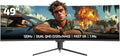 GAMEPOWER DQ 49 inch Curved Ultrawide Gaming Monitor, 5K, 1Ms, 120Hz Refresh Rate, 32:9, DQHD, 5120 x 1440P, R1800, 99% sRGB, HDR400, DisplayPort, Type-C, FreeSync, Gsync, Height - Tilt Adjustable