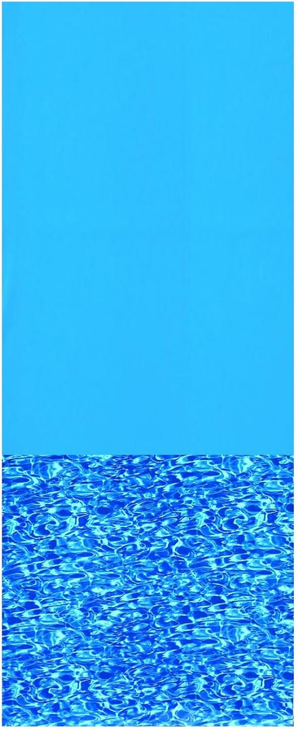 Swimline 18 Foot Round Durable 20 Gauge Vinyl Wall Overlap Pool Liner Cover for 48 and 52 Inch Above Ground Swimming Pools, Blue