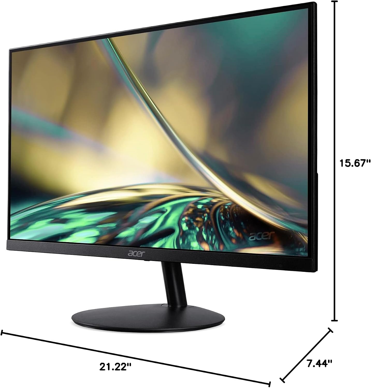 Acer SB242Y EBI 23.8' Full HD (1920 x 1080) IPS Zero-Frame Gaming Office Monitor | AMD FreeSync Technology Ultra-Thin Stylish Design 100Hz 1ms (VRB) Low Blue Light Tilt HDMI & VGA Ports