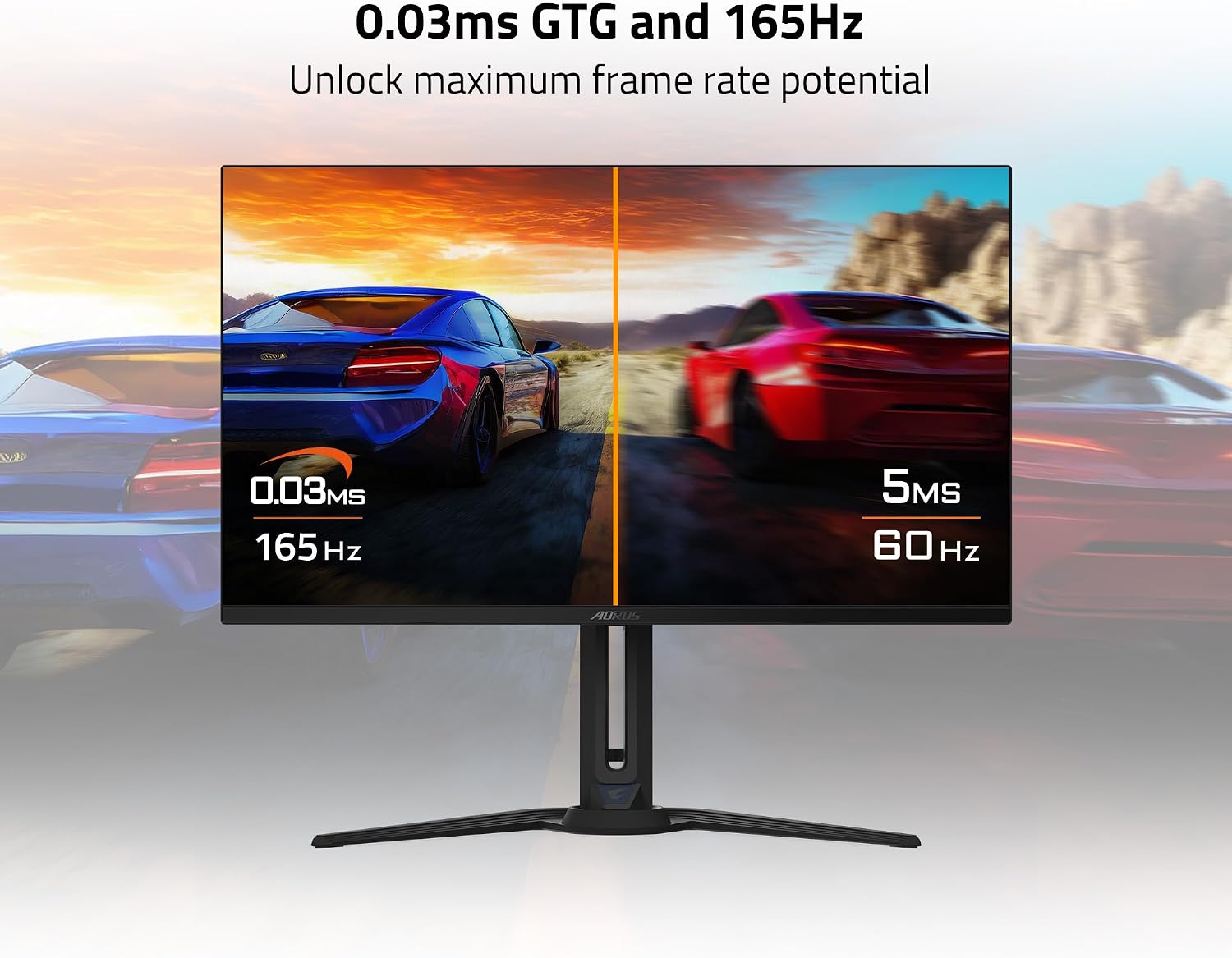 GIGABYTE - AORUS FO32U - 32' QD OLED Gaming Monitor - UHD 3840x2160-165Hz - 0.03ms GTG - AMD FreeSync Premium Pro - Type C KVM - HDMI, DP, Type C - Height Adjustable - Black