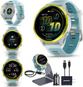 Garmin Forerunner 570 47mm GPS Running Smartwatch, Amp Yellow | Advanced Training & Recovery, Sleep Coach, Heart Rate, Download Music, Up to 11 Day Battery | Signature Series Charging Stand Bundle