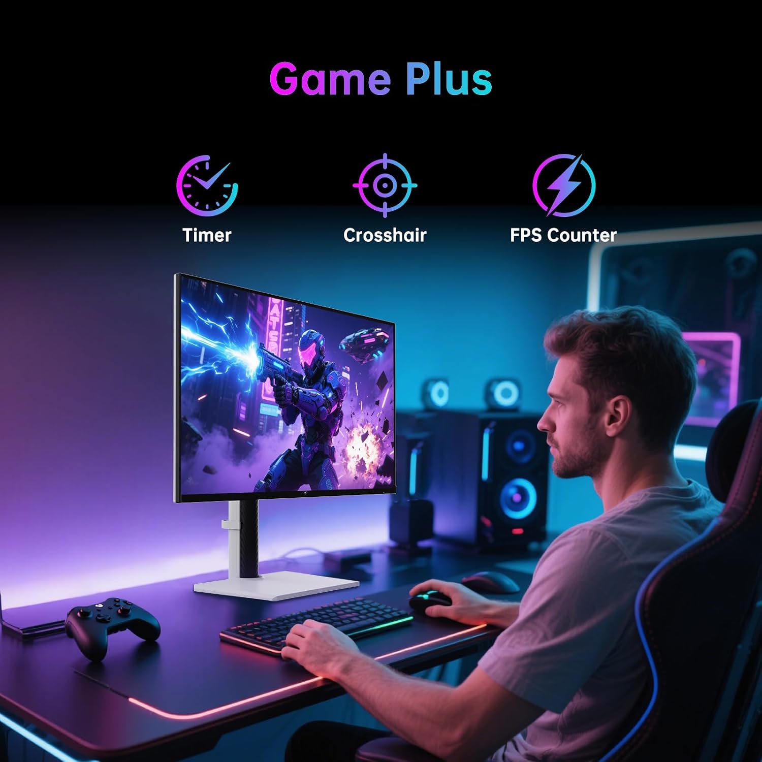 KTC 27 Inch 4K Gaming Monitor, Dual Mode UHD 160Hz & FHD 320Hz, HDR400, Adaptive Sync, 90W Type-C, HDMI 2.1 & DP 1.4, Height Adjustment PC Monitor, VESA, KVM Support, H27P6 (Renewed)
