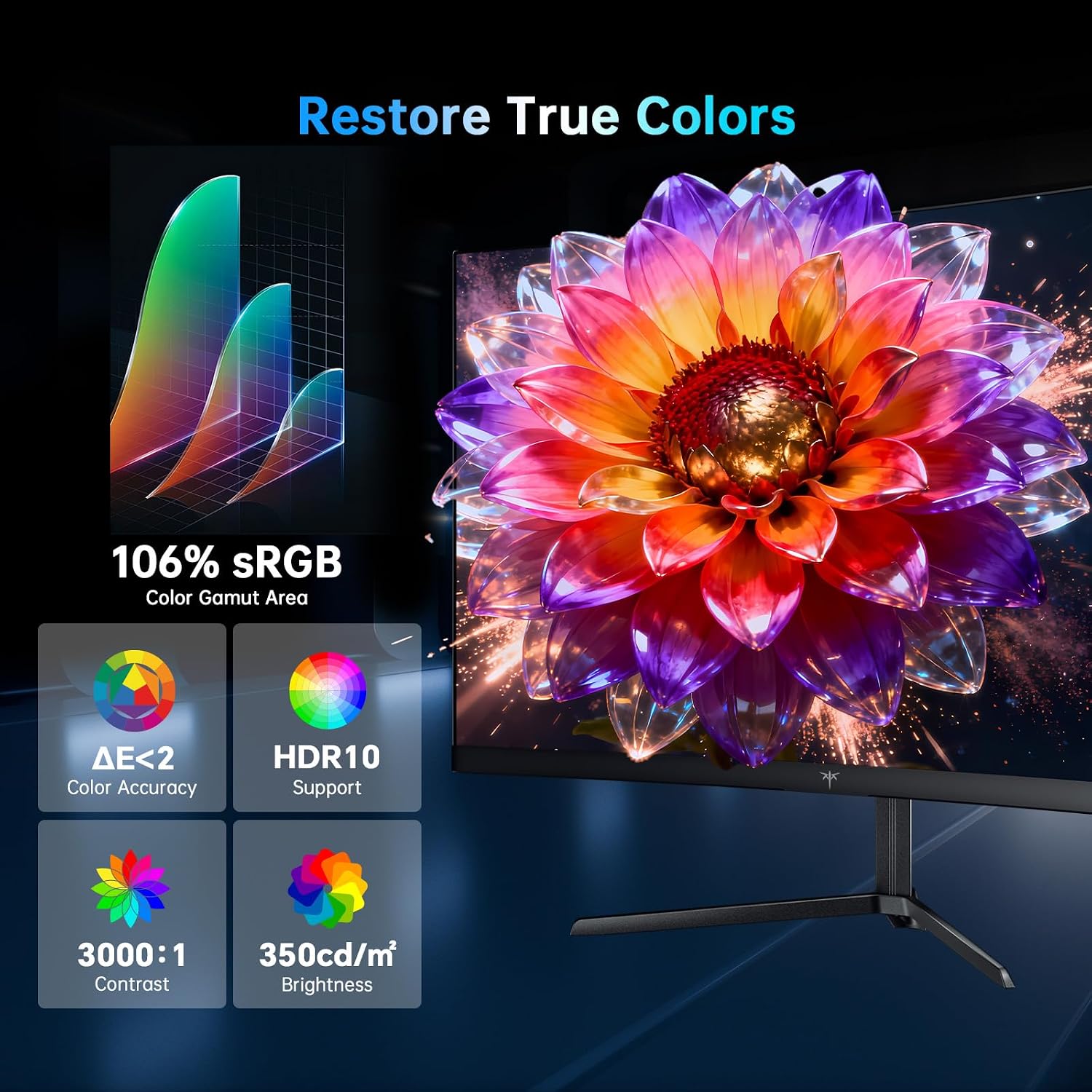 KTC 24 Inch 240Hz Curved Gaming Monitor, FHD 1080p 1500R 1ms Computer Monitor, Adaptive Sync, 3000:1 Contrast, HDR Support, HDMI 2.0 & DP 1.4, Low Blue Light, Tilt, VESA, H24S17P