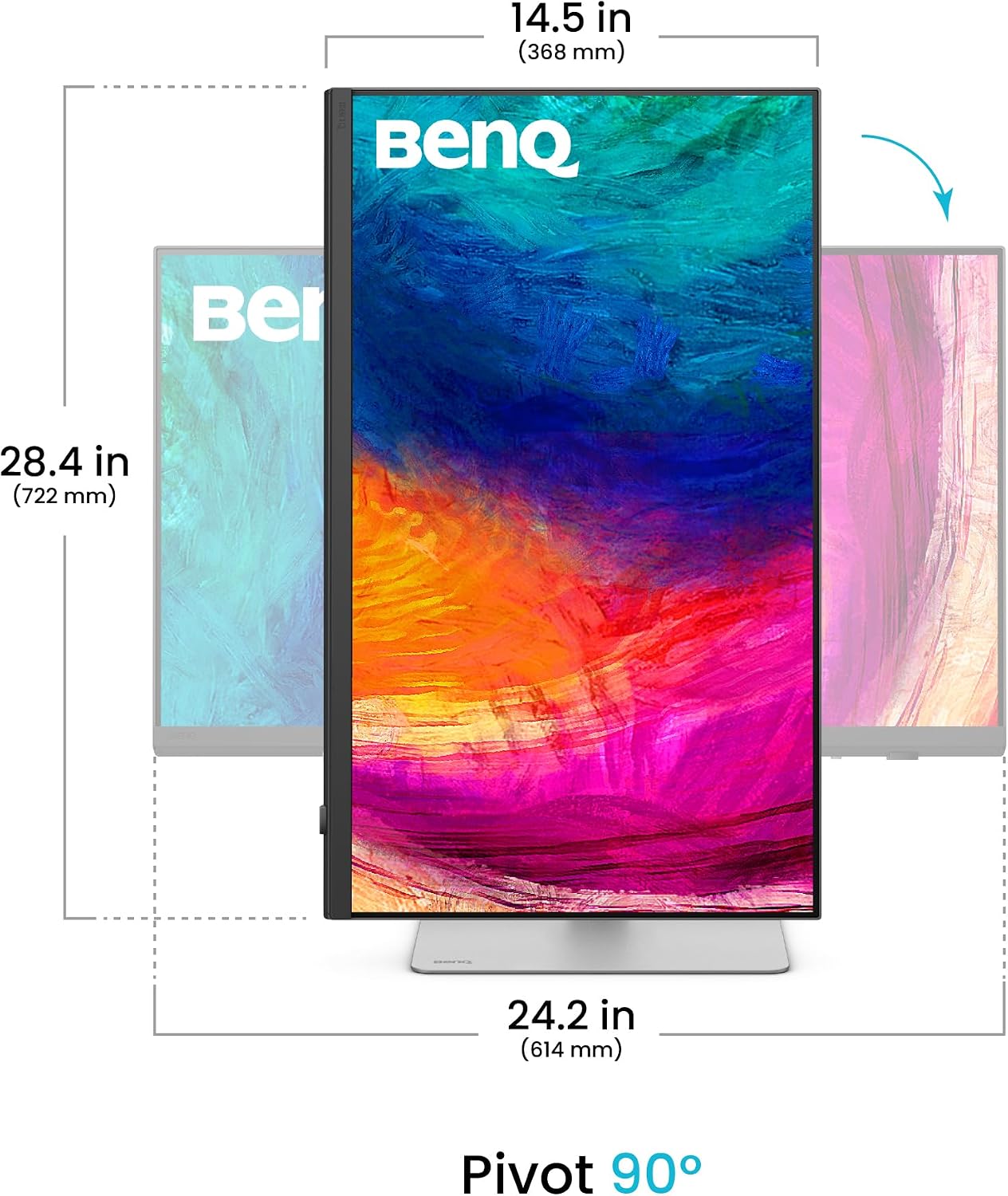 BenQ PD2730S 27' IPS 5K UHD (5120 x 2880) Designer Monitor, 60 Hz, 5 ms, Thunderbolt 4 (90W) Integrated USB Hub & Stereo Speakers (Renewed)