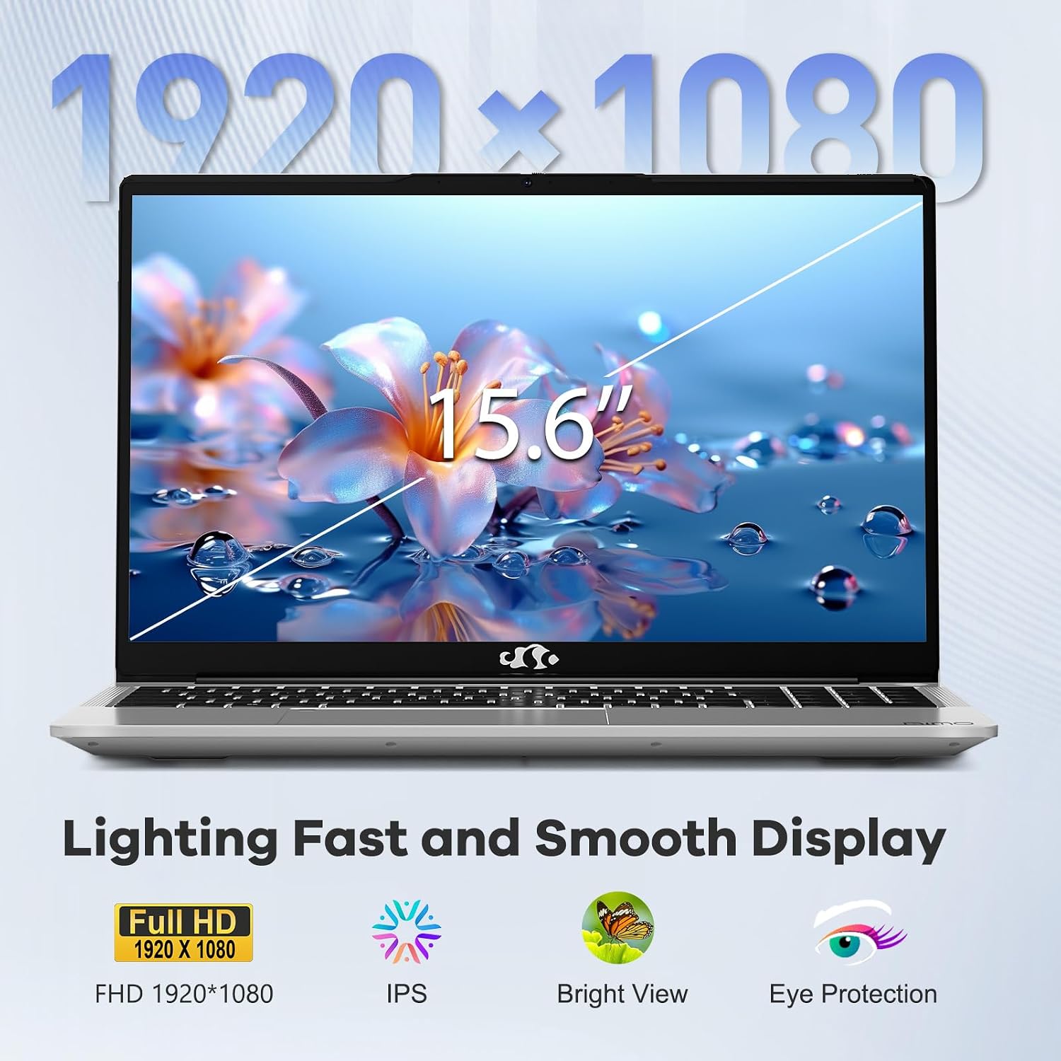 NIMO 15.6'' FHD IPS Business-Laptop-Computer - AMD Ryzen 5 6600H, 32GB DDR5 RAM 2TB SSD(Beat R7 5700U, 6 Cores Up to 4.5GHz), 100W Type-C, 6 Cores 660M GPU, Fingerprint, Backlit Keyboard, Win 11
