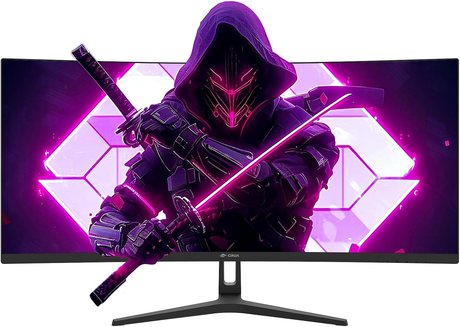 CRUA 34Inch Ultrawide Gaming Monitor, WQHD(3440 * 1440P) 144Hz/165Hz Curved Monitor,120% sRGB, Computer Monitor that Supports AMD Freesync, Wall Mountable Installs(HDMI, DP)-Black