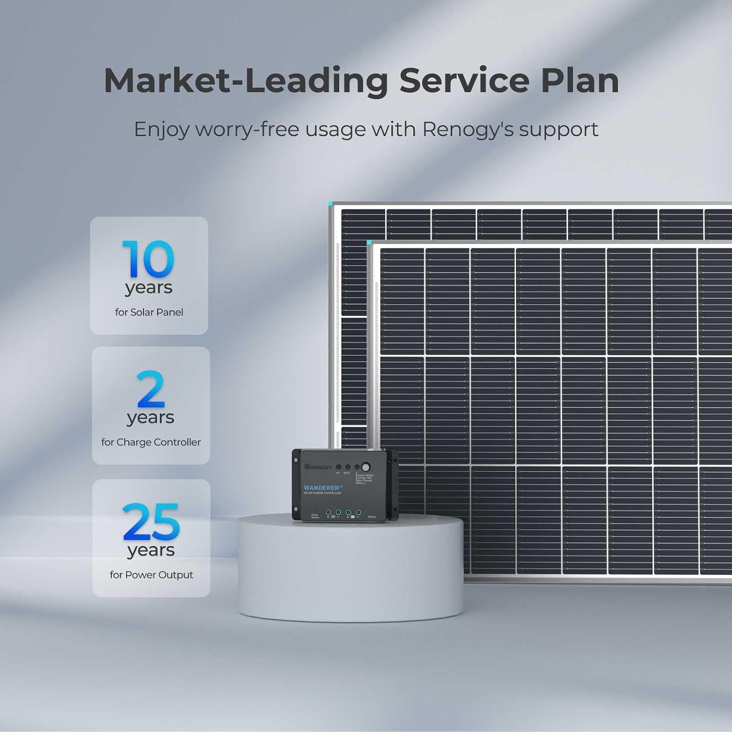 【New Upgrades】 Renogy 200 Watt Solar Panel Kit 12 Volt N-Type Starter Kit with 2 Pcs 100W Solar Panel and 30A PWM Charge Controller for RV, Boats, Trailer, Camper, Marine,Off-Grid System
