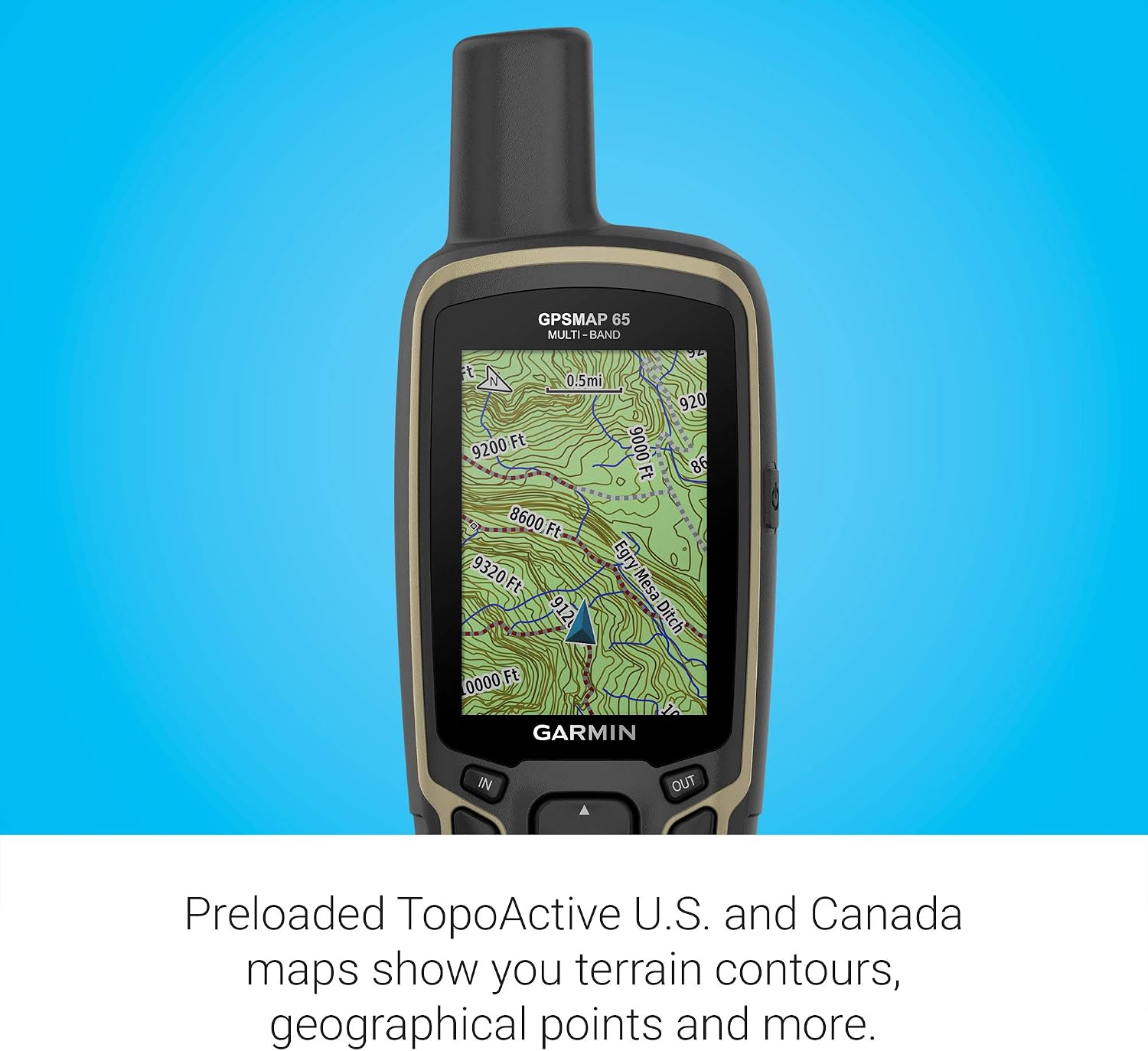 Garmin GPSMAP 65, Button-Operated Handheld with Expanded Satellite Support and Multi-Band Technology, 2.6' Color Display, 010-02451-00 (Renewed)