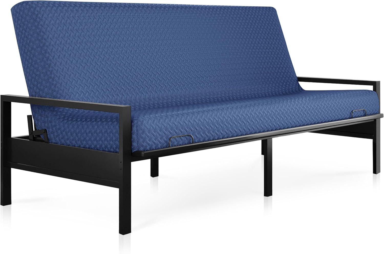 Milliard Full Size Futon Mattress, Navy, 71 x 52 x 6 Inch, Memory Foam Futon Mattress Full Size, CertiPUR-US, Comfy Sofa Bed, Couch, Removable Washable Hypoallergenic Cover, Frame Not Included