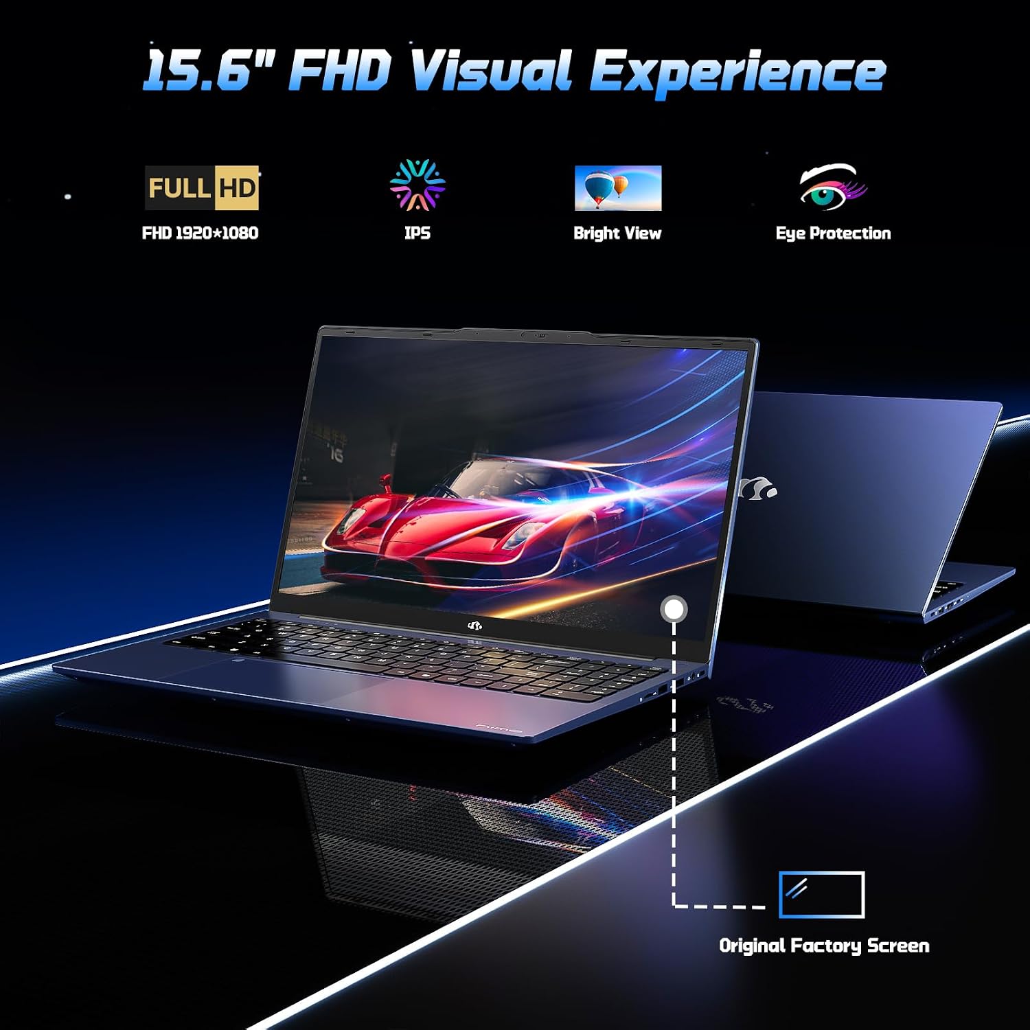 NIMO 15.6' IPS FHD-Student-Laptop, 16GB RAM 1TB SSD Intel N150(Beat i3-10110U, Up to 3.6GHz) Computer with 65W Type-C, Fingerprint, Backlit Keyboard, Wi-Fi 6, BT5.2, for Business and Home