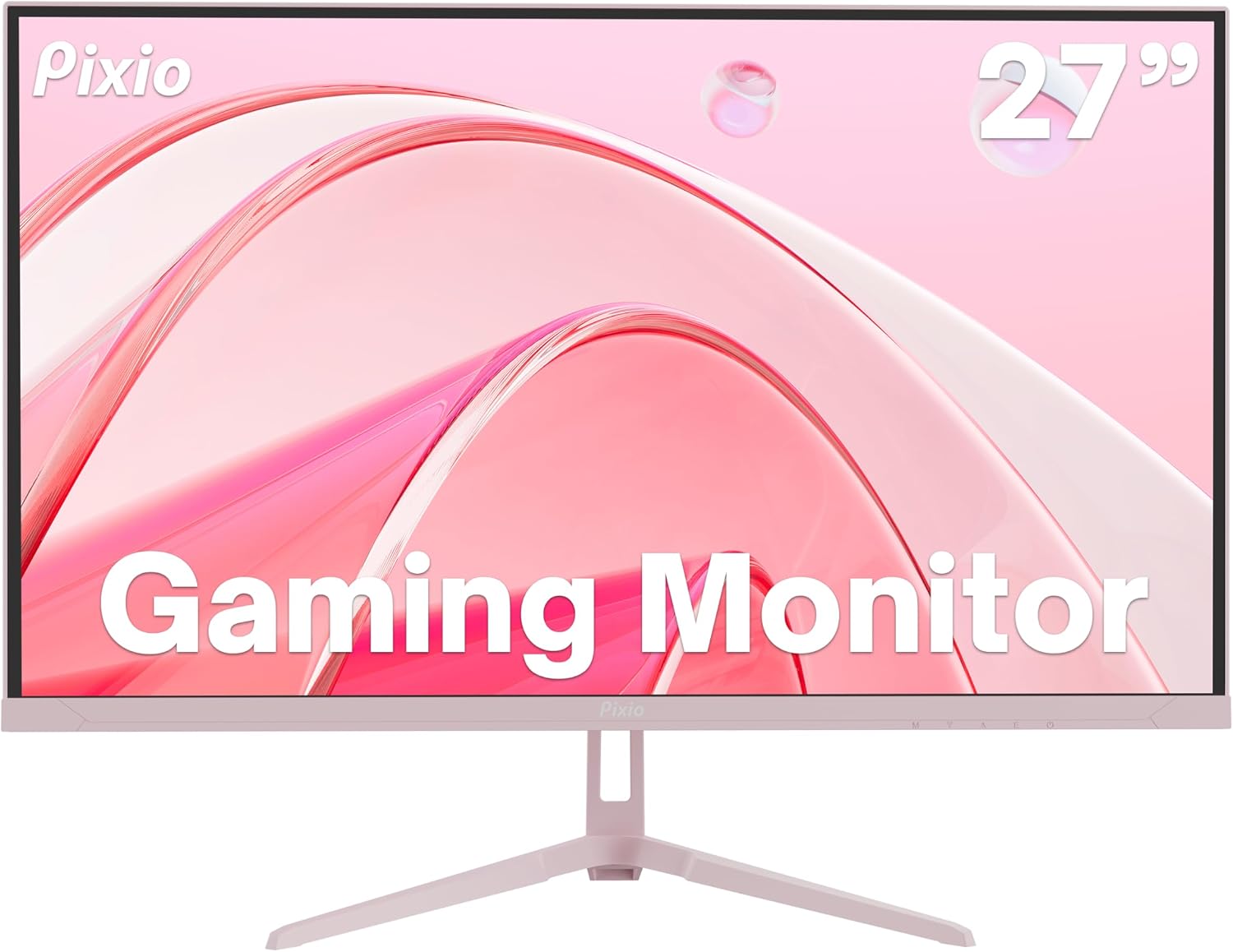 Pixio PX278 Wave Pink 27 inch 180Hz Refresh Rate FHD 1440p Resolution Fast IPS Panel 1ms GTG Response Time Gaming Monitor and PS1S Wave Pink Single Monitor Arm - Fits up to 32 inches and 19.8lbs