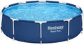 Bestway Steel Pro 10 Foot x 30 Inch Round Framed Above Ground Outdoor Backyard Swimming Pool Set with 330 GPH Filter Pump, Blue