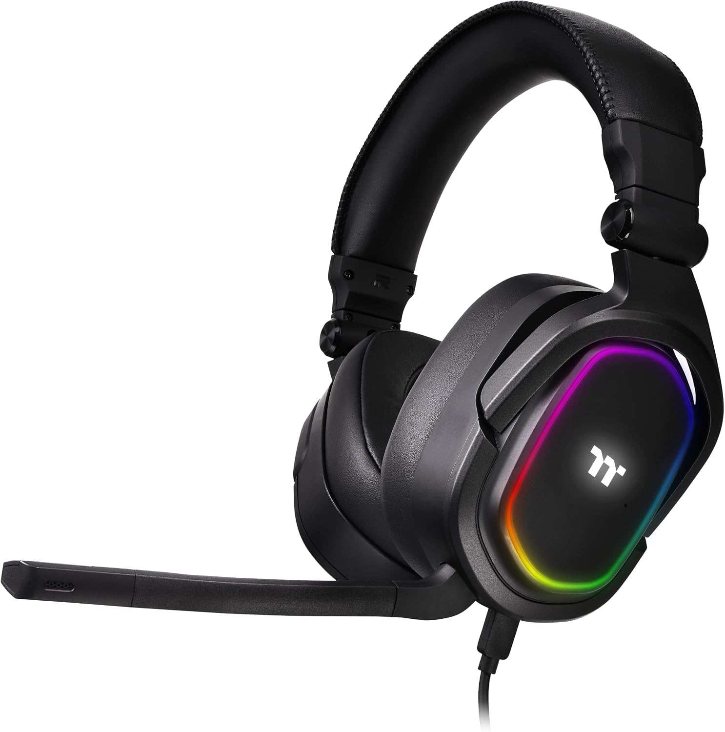 Thermaltake Argent H5 RGB 7.1 Surround Gaming Headset, 50mm Hi-Res Drivers, Compatible with PC, Xbox One, PS4, Mac, Mobile and Nintendo Switch, Black, GHT-THF-DIECBK-31