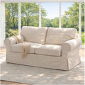 Sofa Covers Compatible with IKEA Ektorp 2 Seat Loveseat Sofa Slipcovers (Polyester Beige, Ektorp Loveseat)