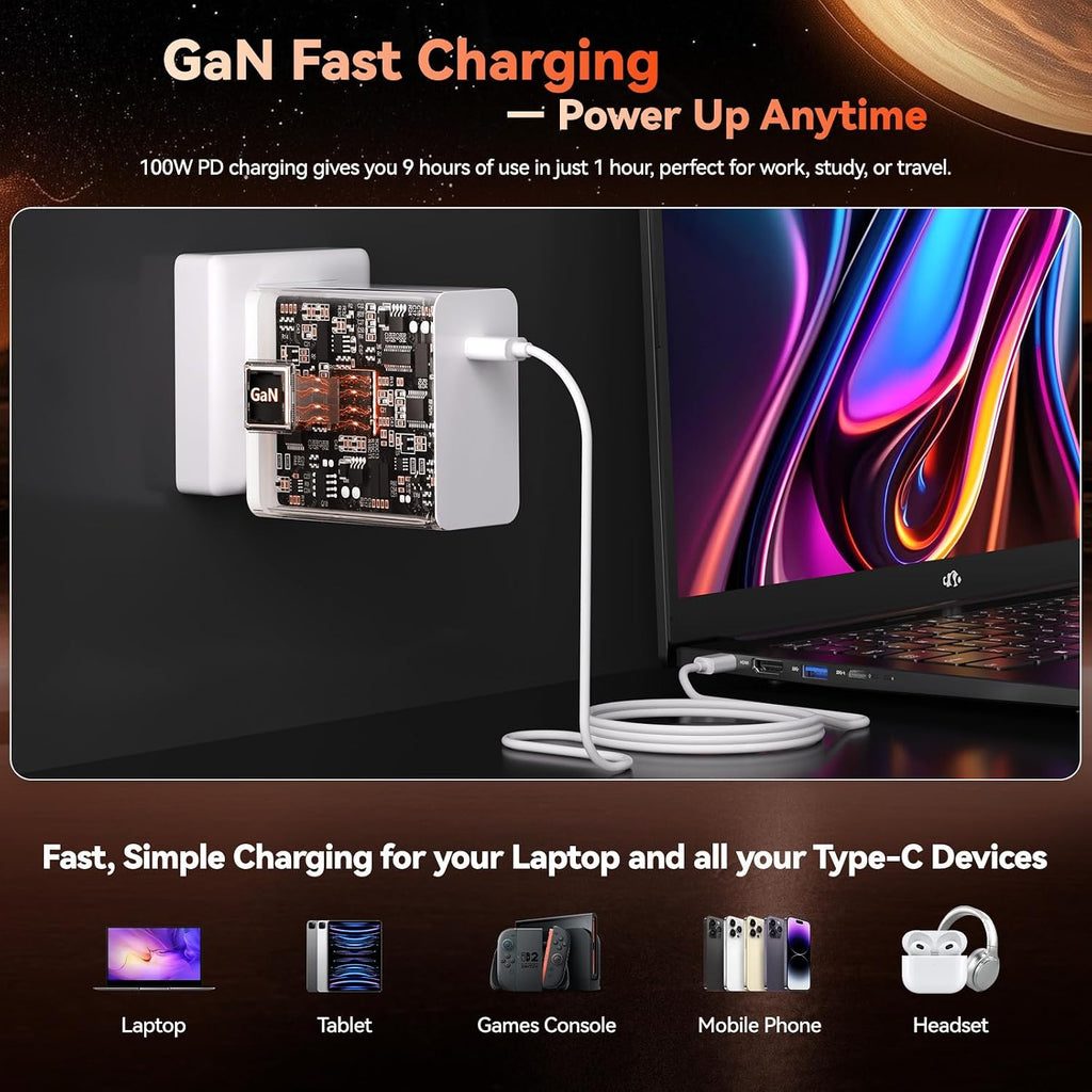 NIMO 17.3' Gaming-Laptop, AMD Ryzen 7 7735HS 16GB DDR5 RAM 512GB SSD (8C/16T, Beats i7-12650H) Business Computer with Radeon 680M, 100W Type-C, WiFi-6E, 75Wh Battery Fingerprint Backlit Keyboard