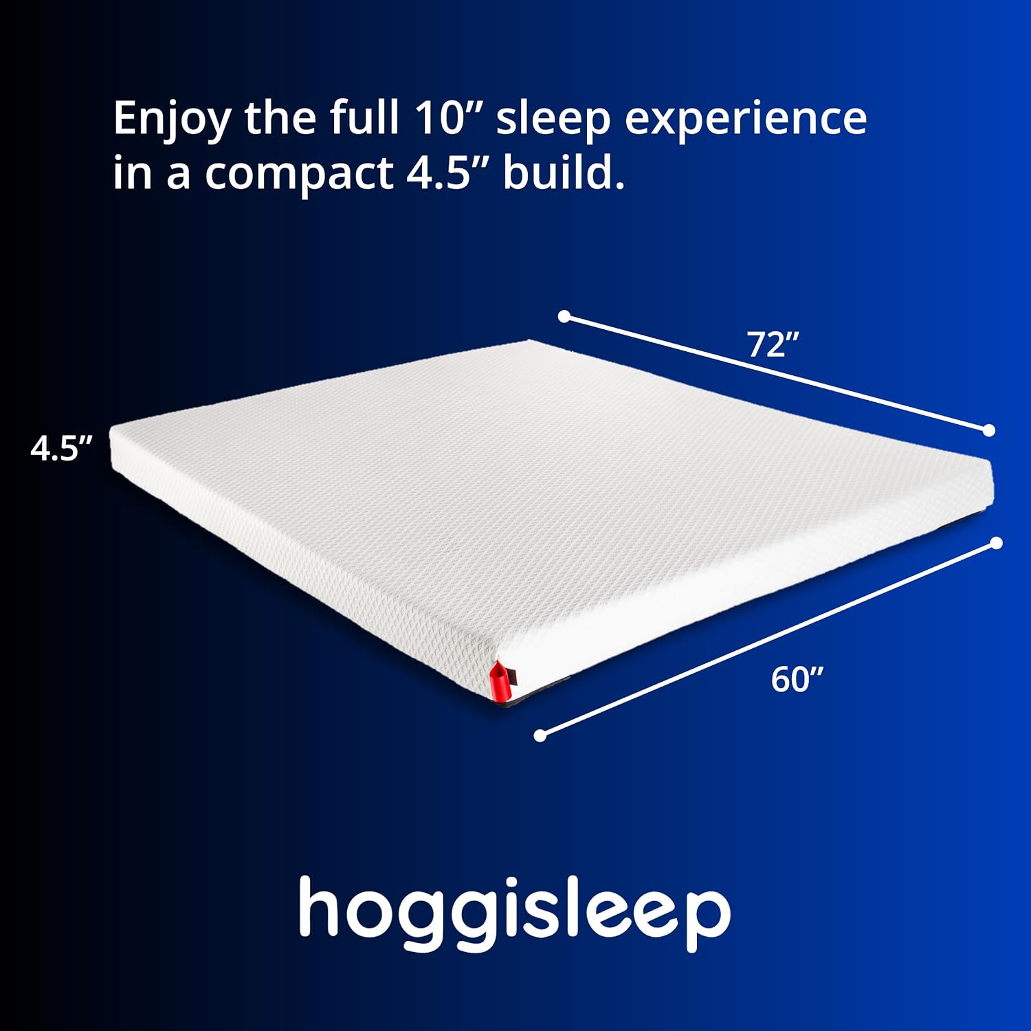 Queen, 4.5 Inch Sleeper Sofa Bed Mattress - 60x72, Aquasoft Memory Foam, Medium Firm, Breathable Diamond Soft Cover Fabric, Certified Only Safe Foams, Bed in a Box Mattress - Made in USA