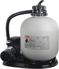 XtremepowerUS 19' Sand Filter 1.5HP Pump 4500 GPH Swimming Pumps System & Filters Combo Set Multi-Port Valve, for Domestic and Commercial Pools up to 18,000 Gallons Pool