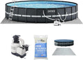 Intex Above Ground Swimming Pool Set, Ultra XTR 18' x 52' Round Frame Bundled with OptiFlow Premium Pure Silica Filter Pool Sand, 50 lb Bag