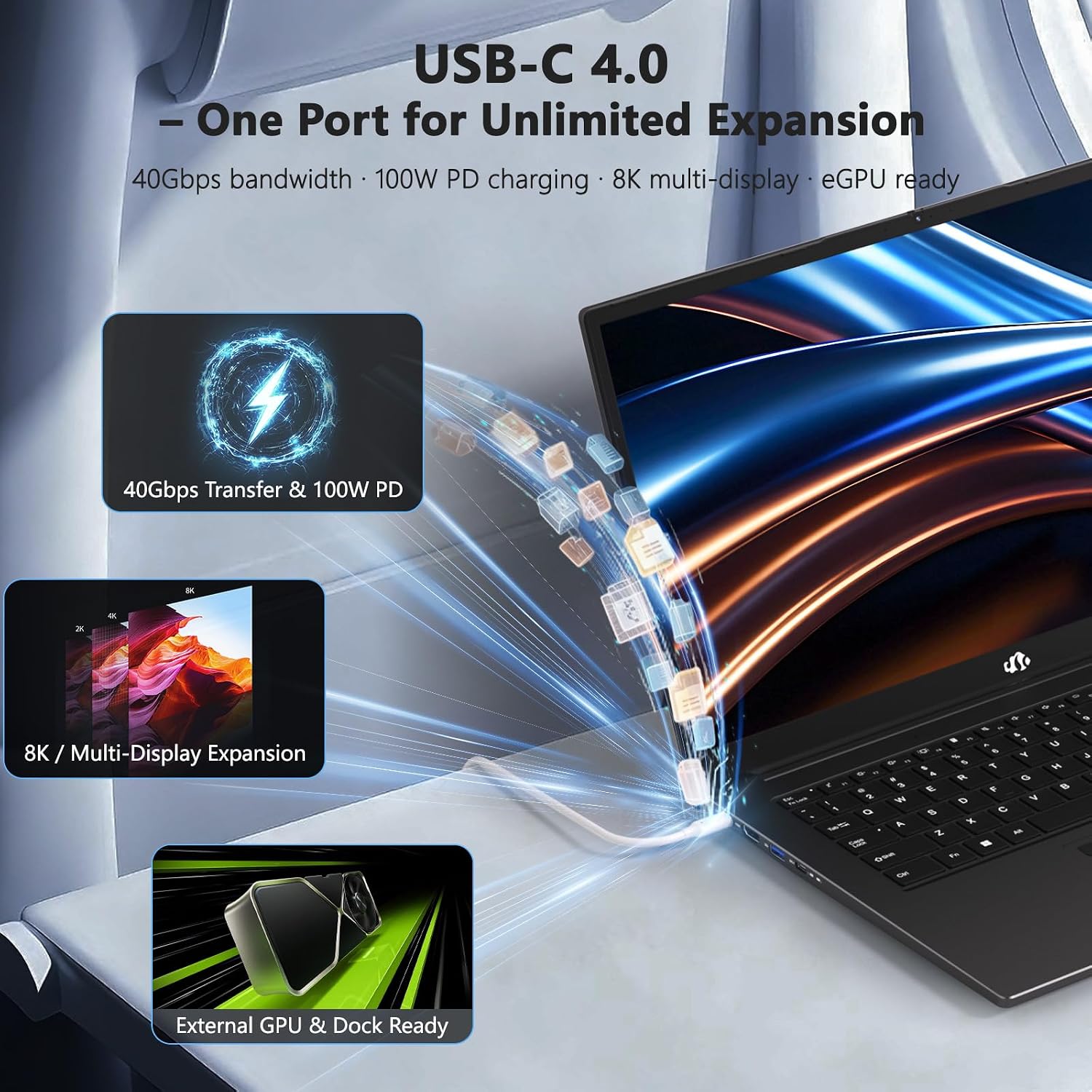 NIMO Copilot+ PC, 17.3 AI-Laptop, AMD Ryzen AI 9 HX 370(50 Tops NPU) Radeon 890M, 64GB DDR5 RAM 4TB SSD, 144Hz, PD 100W USB-C 4.0, Wi-Fi 6E AI Laptop for Mobile Workstation Programmer Business-Gaming