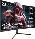 KTC 24 Inch 240Hz Curved Gaming Monitor, FHD 1080p 1500R 1ms Computer Monitor, Adaptive Sync, 3000:1 Contrast, HDR Support, HDMI 2.0 & DP 1.4, Low Blue Light, Tilt, VESA, H24S17P