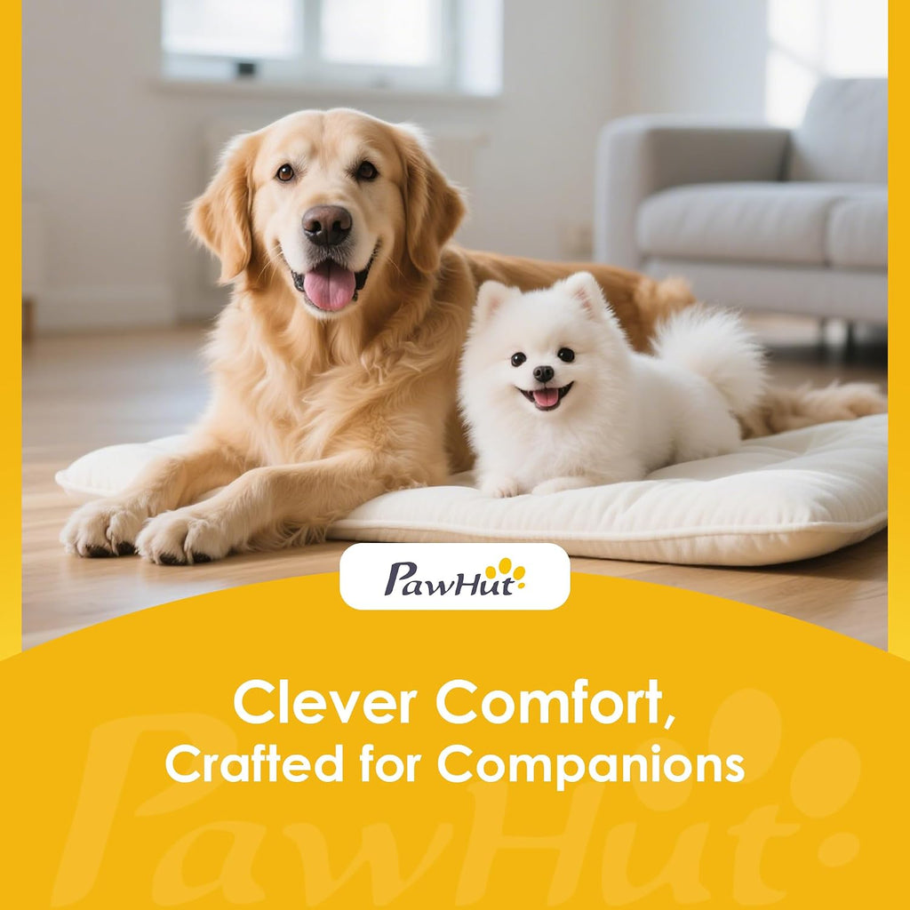 PawHut Velvet Large Dog Couch with Foam Cushion, Soft and Cute Dog Bed with Pearl Design, Pet Sofa for Big and Medium Breeds, Coffee