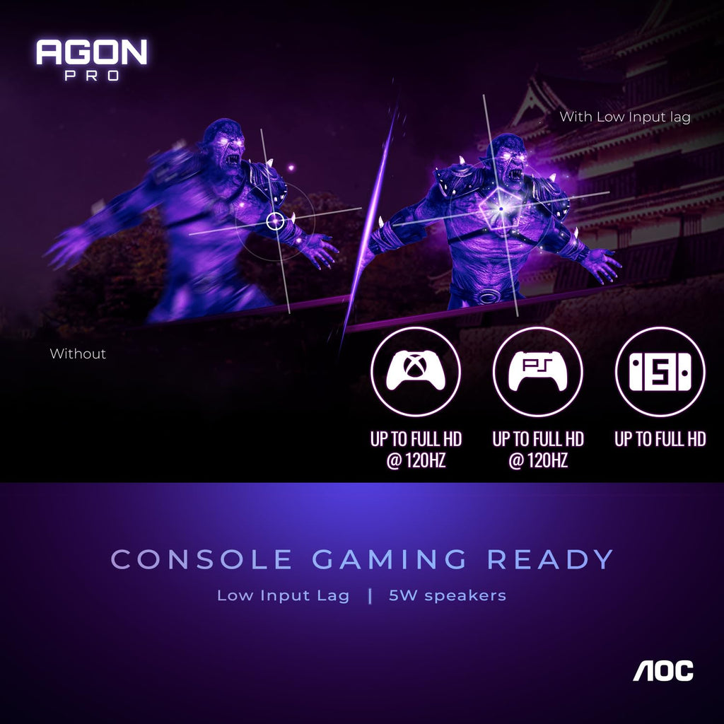 AOC AG274QG-B 27' Tournament Gaming Monitor 2560 x 1440 240Hz Certified Refurbished