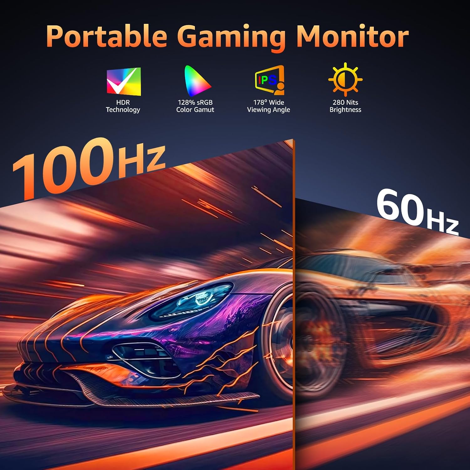 kksmart Portable Monitor for Laptop MacBook Surface PC Xbox PS5, Travel Monitor Second Screen for Laptop, HDMI USB-C VESA Compatible Built-in Speaker, 18.5