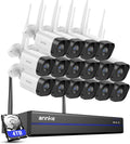 ANNKE Wireless Camera for Indoor/Outdoor 16 Pcs, 16CH 4K NVR Kit Expandable, Security Camera System, 4TB HDD, 100ft Color Night Vision, AI Human Detection, IP66, 2-Way Audio, Plug-and-Play