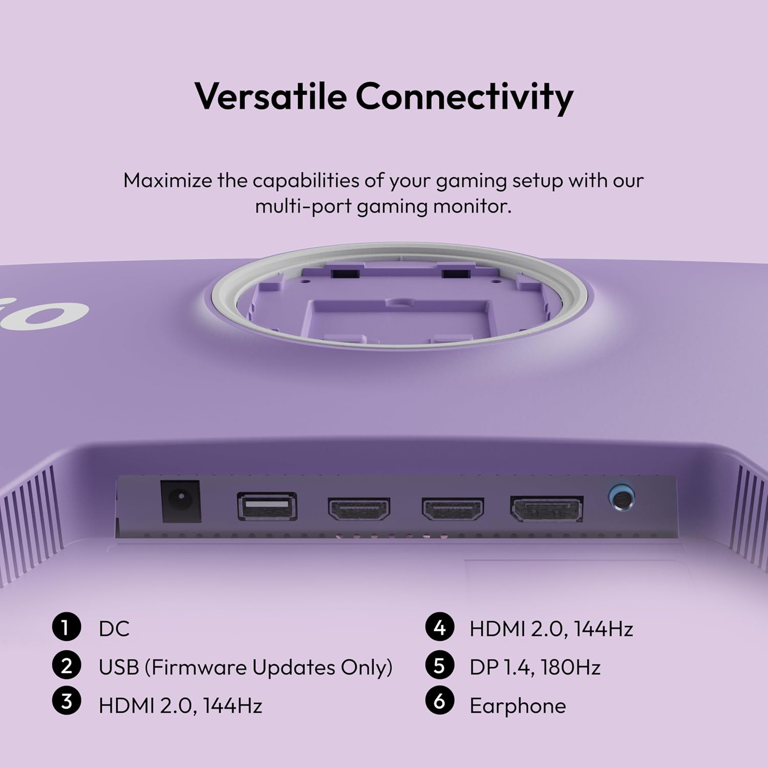 Pixio PX278 Wave Purple 27 inch 180Hz Refresh Rate Quad HD 1440p Resolution Fast IPS Panel 1ms GTG Response Time Built-in Speakers Gaming Monitor with AMD FreeSync