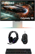 Samsung LS27FG900XNXZA G90XF 27' Odyssey 3D 4K 165Hz Gaming Monitor with G733 Headset, G515 Keyboard, and G502 Mouse (2025)