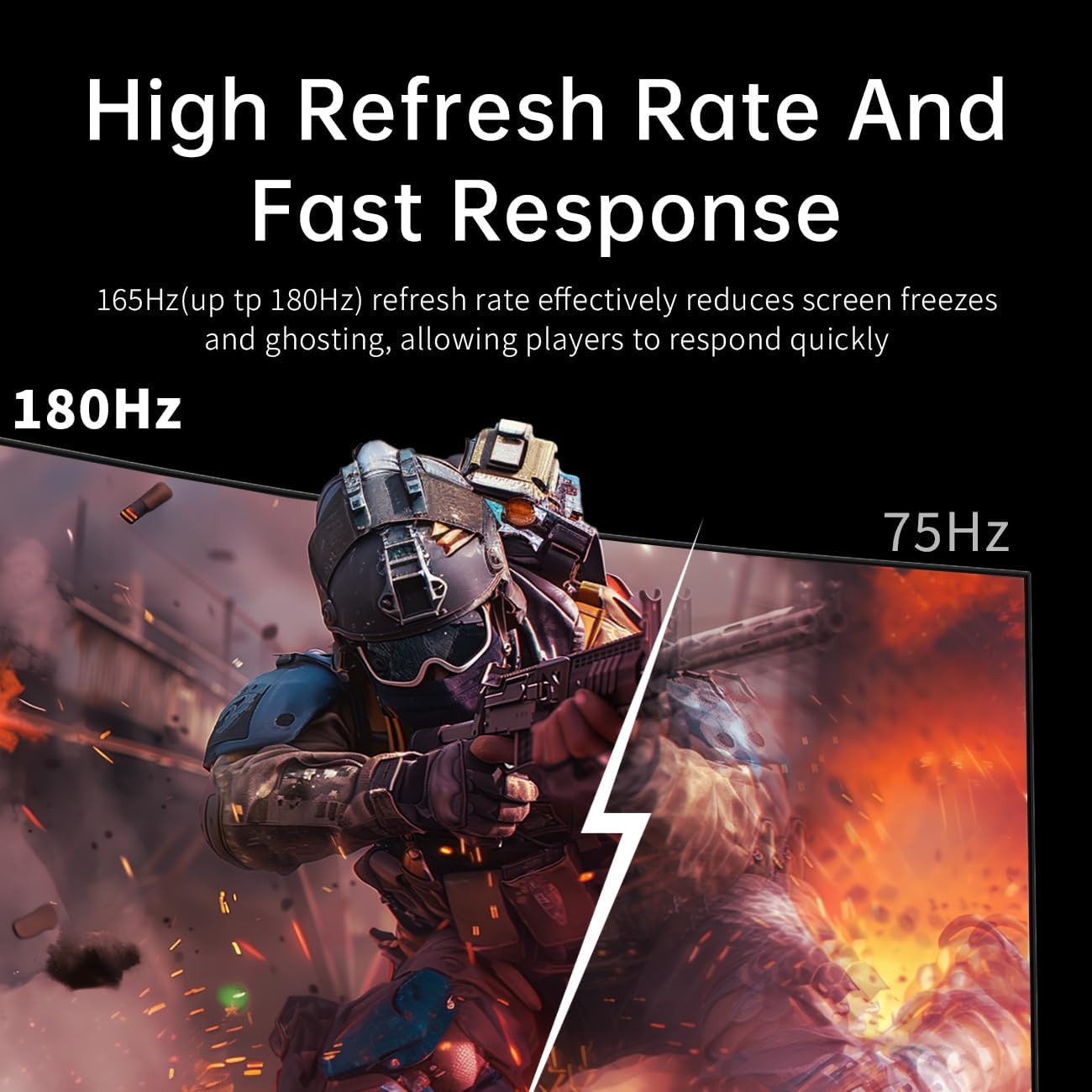 KTC 24 Inch Curved Gaming Monitor, 180Hz FHD 1080P Frameless Computer Monitor, Freesync/G-Sync Support, 99% sRGB, 3000:1 Contrast, HDMI, DisplayPort, Wall Mountable/Tilt Adjustable, H24S17