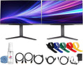 LG 27GR83Q-B Ultragear 27' QHD (2560×1440) Monitor (2-Pack) | 240Hz IPS Display, 1ms Response, NVIDIA G-SYNC Compatible, AMD FreeSync, HDMI & DisplayPort + 2X HDMI Cable + Screen Cleaning Kit + More