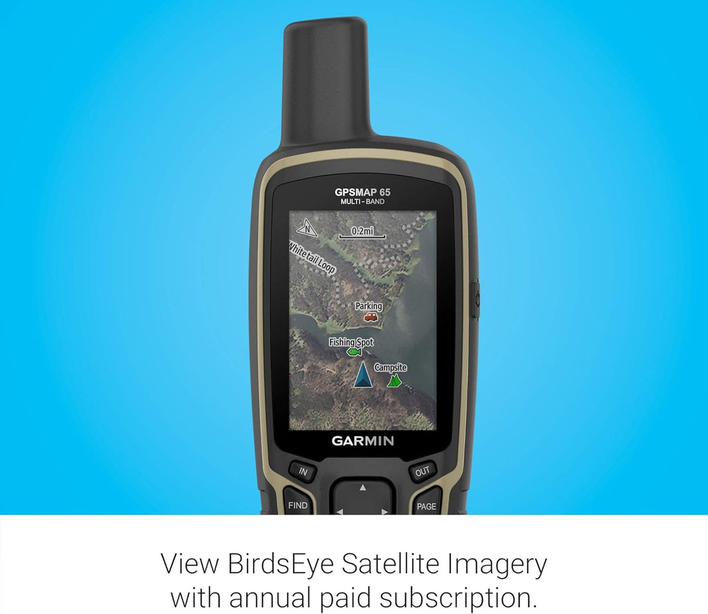 Garmin GPSMAP 65, Button-Operated Handheld with Expanded Satellite Support and Multi-Band Technology, 2.6' Color Display, 010-02451-00 (Renewed)