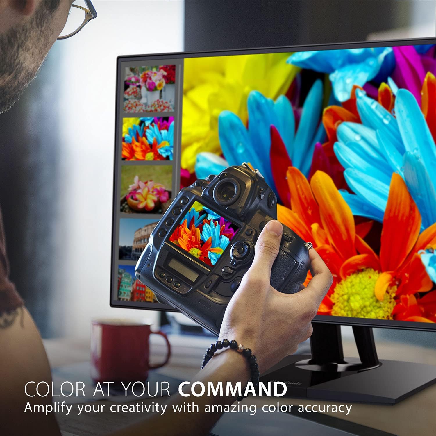 ViewSonic VP2468A 24 Inch 1080p ColorPro Monitor, IPS Display with 100% sRGB and Pantone Validated for Professional Photo Editing, Advanced Ergonomics, 65W USB-C, RJ45, HDMI, and DisplayPort
