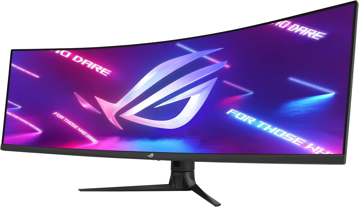 ASUS ROG Strix 49' Ultra-Wide Curved HDR Gaming Monitor (XG49WCR) - Dual QHD 32:9 (5120 x 1440), 165Hz, Extreme Low Motion Blur Sync, USB-C, RJ45, DisplayHDR400, 90% DCI-P3, Dual Input-KVM Switch