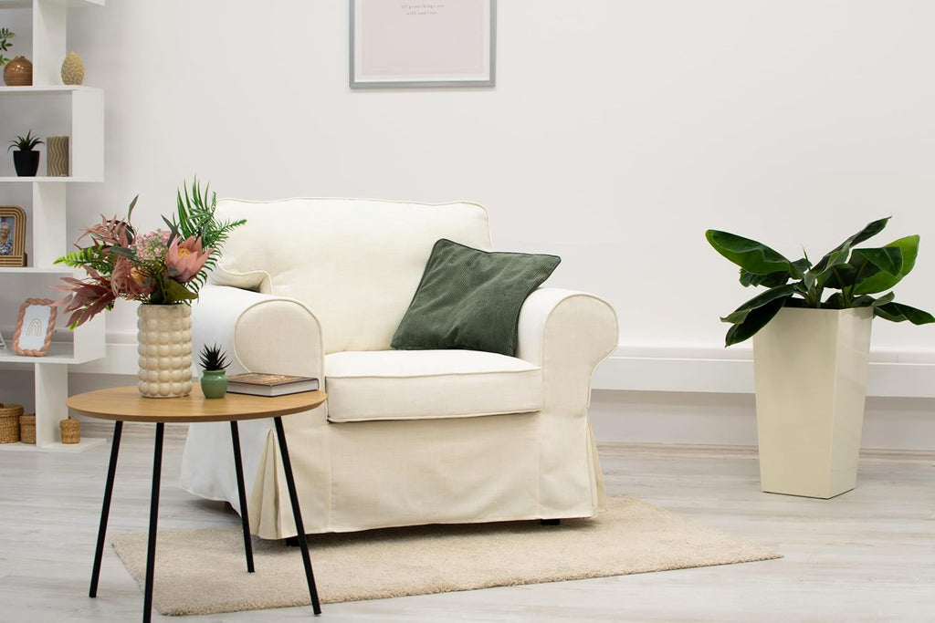 Ektorp Chair Cover Replacement for IKEA Ektorp Armchair Cover, Ektorp Chair Slipcover, Ektorp Cover Only!(Daily Off White)