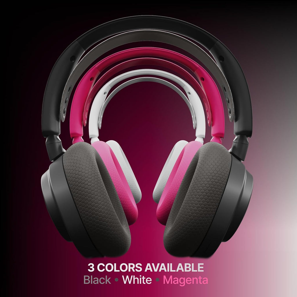 SteelSeries Arctis Nova 7X Wireless Gen 2 Gaming Headset - Real-Time App Control, 50+ HR Play, Neodymium Drivers, Mix 2.4GHz/Bluetooth, Xbox, PC, PS5/PS4, Switch 1/2, Mobile - Magenta