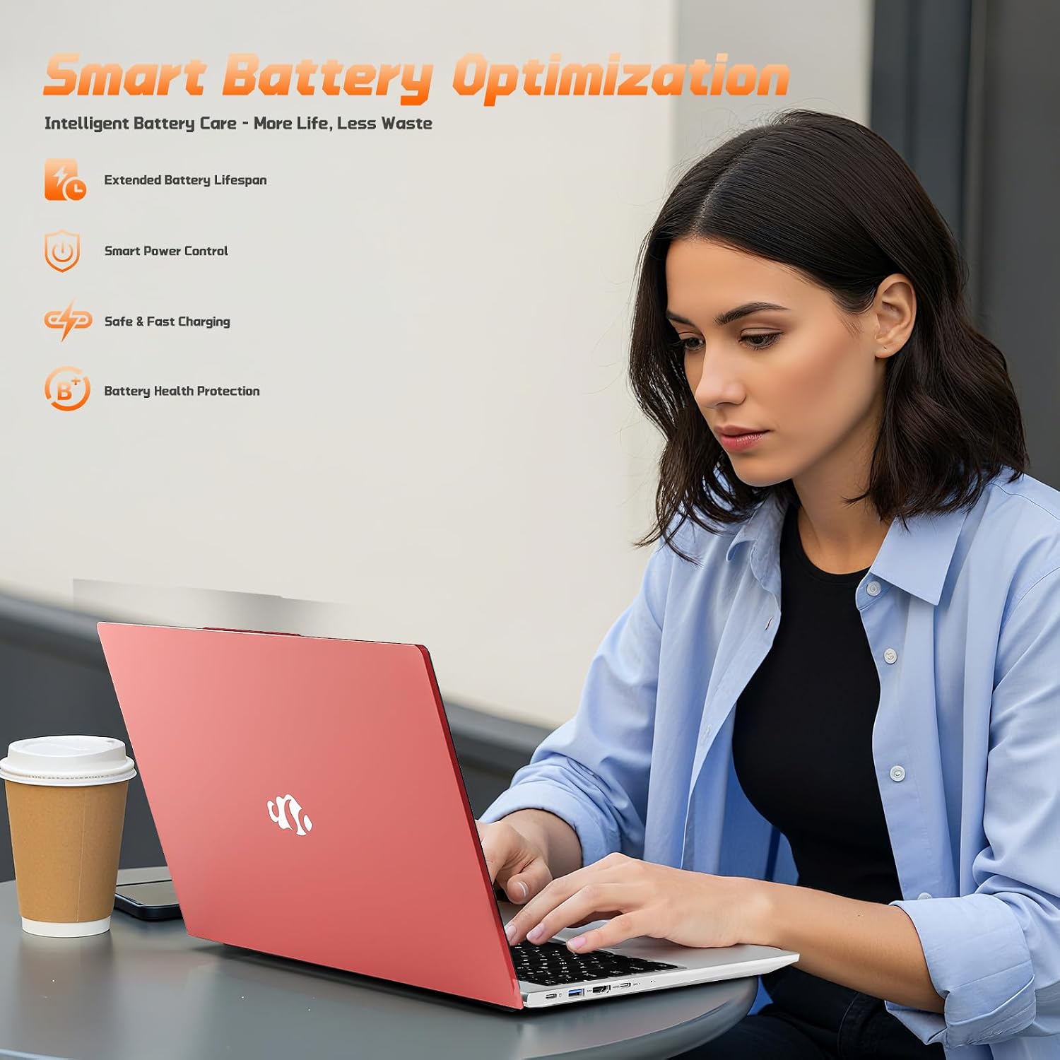 NIMO 15.6' IPS FHD-Student-Laptop, 16GB RAM 512GB SSD Intel N150(Beat i3-10110U, Up to 3.6GHz) Computer with 65W Type-C, Fingerprint, Backlit Keyboard, Wi-Fi 6, BT5.2, for Business and Home
