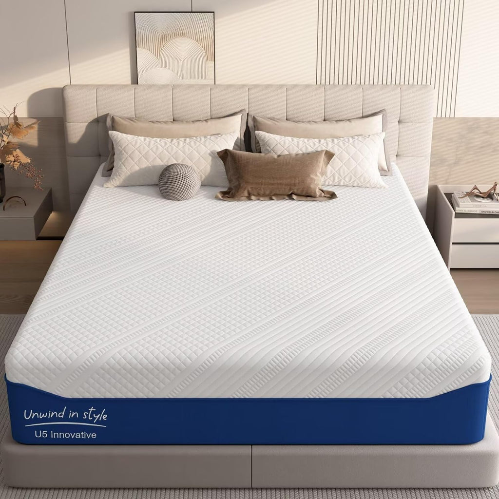 Twin Mattress, 12 Inch Green Tea Gel Memory Foam Mattress Twin, Cooling Gel Infused Mattress for Pressure Relief, Bed in a Box CertiPUR-US Certified & Fiberglass Free, Washable Cover