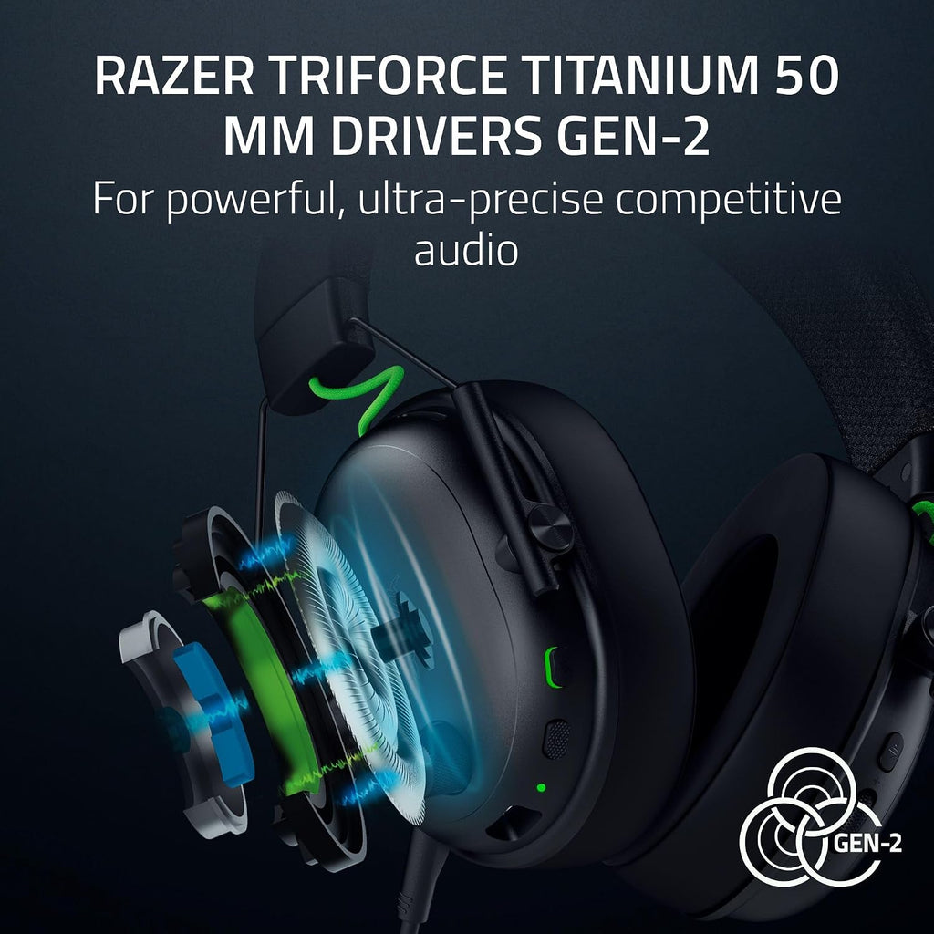 Razer BlackShark V3 Wireless Gaming Headset for Xbox: 50mm Drivers - Super Wideband Mic - 2.4 GHz, Bluetooth, USB - Works with PC, Mac, PS5, Nintendo Switch, Smartphone - Long Battery Life - Black
