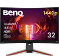 BenQ MOBIUZ EX3210R Curved Gaming Monitor 32' QHD 1440p 165Hz 1ms w/Remote | HDRi | 1000R | Color Optimizer | Freesync Premium Pro | Eye-Care | Height, Swivel & Tilt | 2.1ch w/ 5w sub | USB Hub